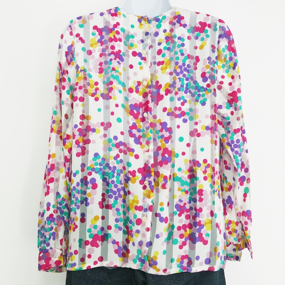 Nicola Vintage Polka Dot Blouse - Picture 5 of 8